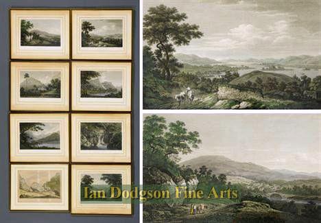 Joseph Farington - Lakeland Scenes Handcoloured etchings, Georgian era (c1788)