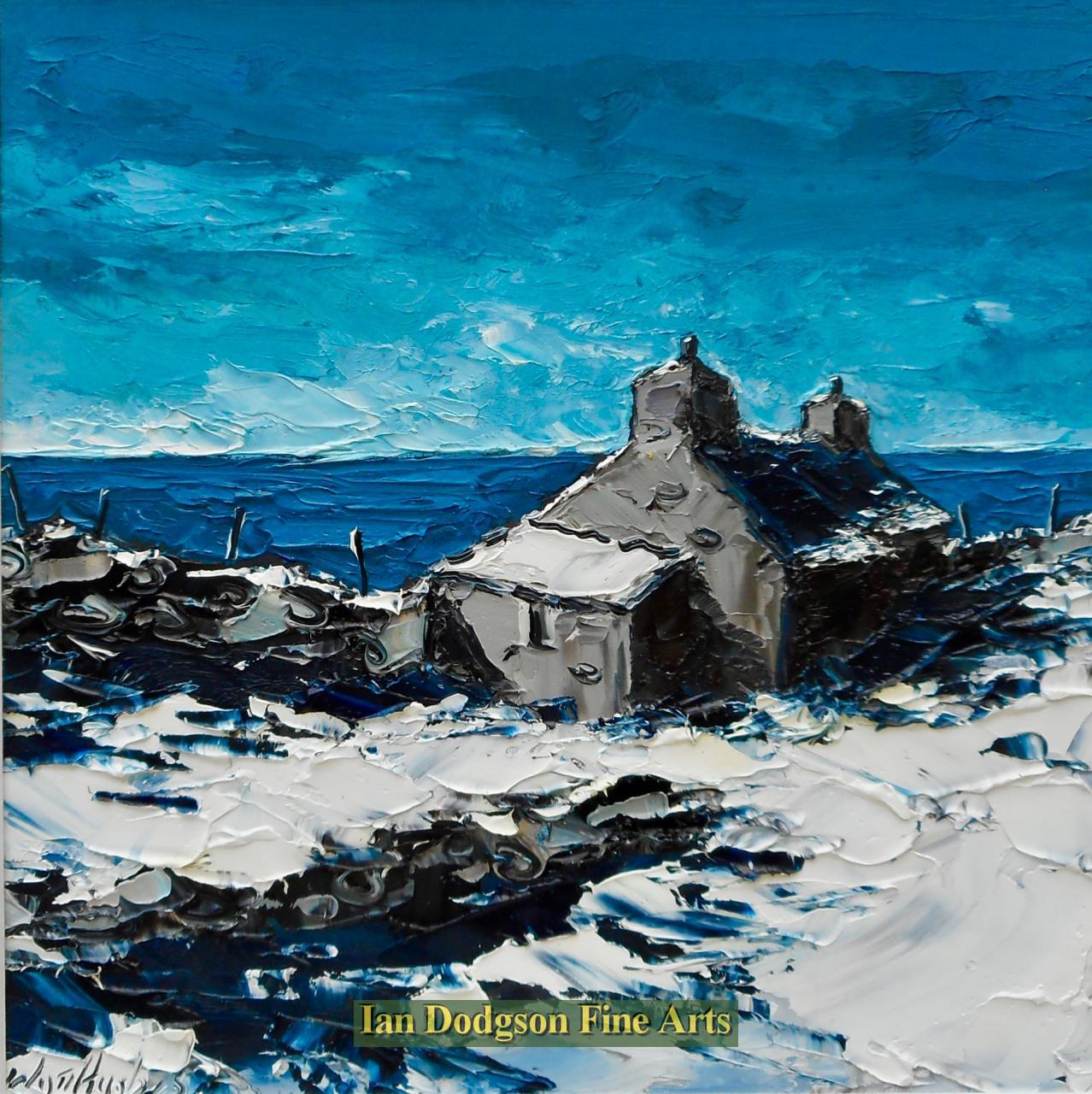 Wyn Hughes - Moelfre Cottage Oil on board (2019)