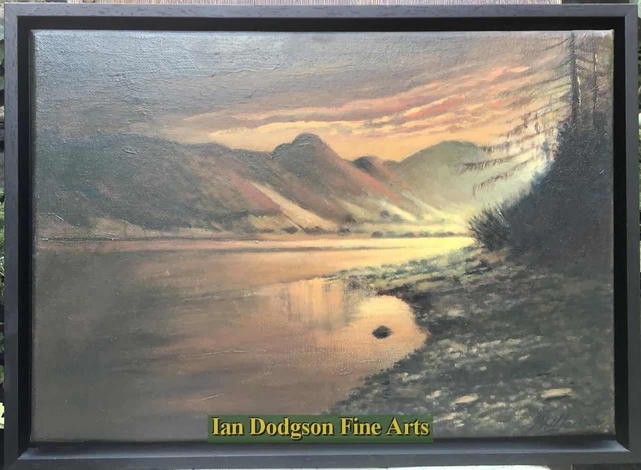 Phil Jackson - Sunset Llyn Crafnant Oil on canvas (2023)
