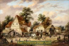 A Busy Village scene by Georgina Lara
