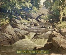 A Welsh Trout Stream, Pont Abercaseg, N Wales by Joseph Owen